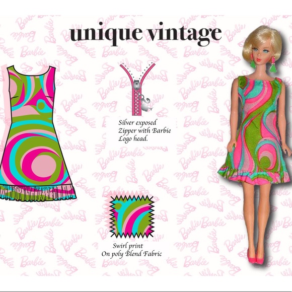 HP✨*NWT* Barbie x Unique Vintage Special 60th Anniversary Mod Dress (Size:Small) - Picture 3 of 8